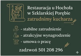 POSZUKUJĘ KUCHARZA z doświadczeniem