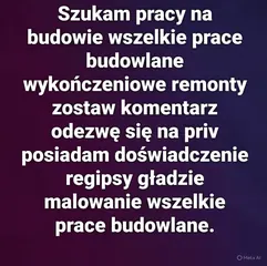Szukam pracy na budowie