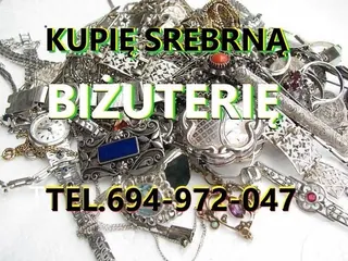 Kupię SREBRNE stare CUKIERNICE,patery,świeczniki,BIŻUTERIĘ oraz ANTYKI,MILITARIA kontakt 694972047