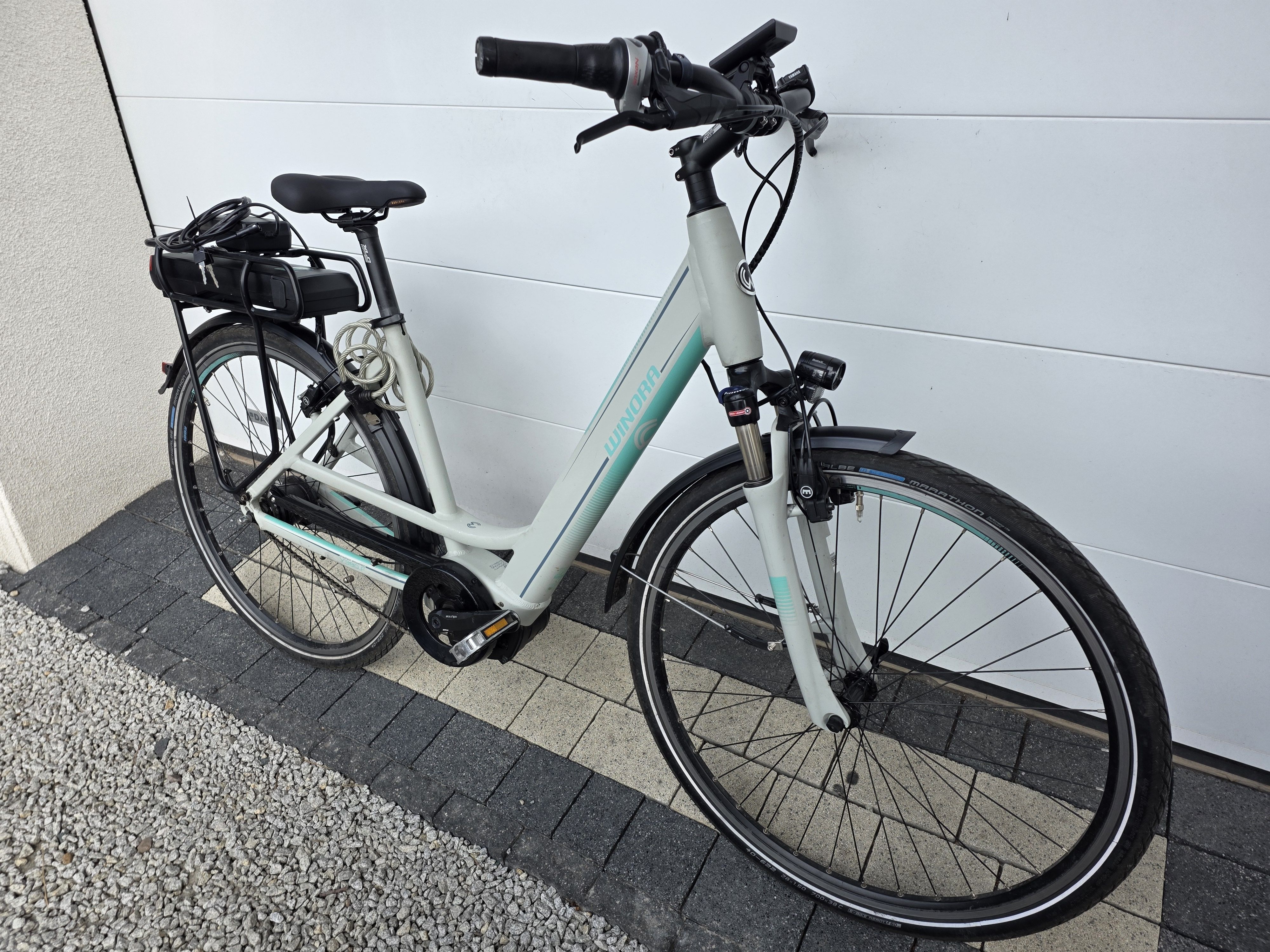 Rower elektryczny WINORA Y380.F-400Wh,8 biegów NEXUS,ledy,MAGURA-MEGA