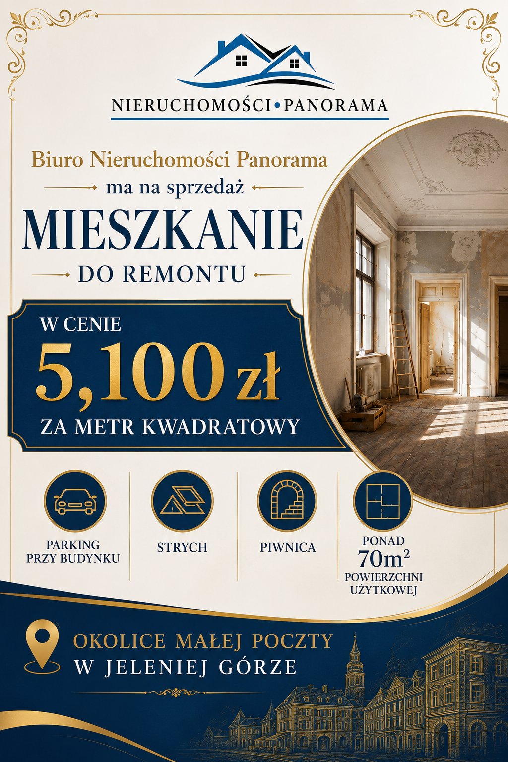 M3 do remontu - 5100 zł/m² - Okolice Małej Poczty