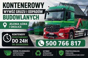 Kontener na odpady budowlane, gruz , remontowe Kontenery