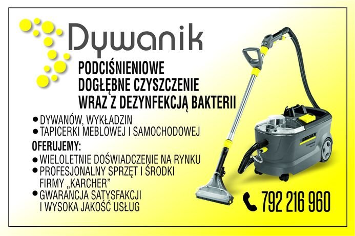 Dogłębne podciśnieniowe czyszczenie, pranie dywanów i tapicerki meblowej KARCHER
