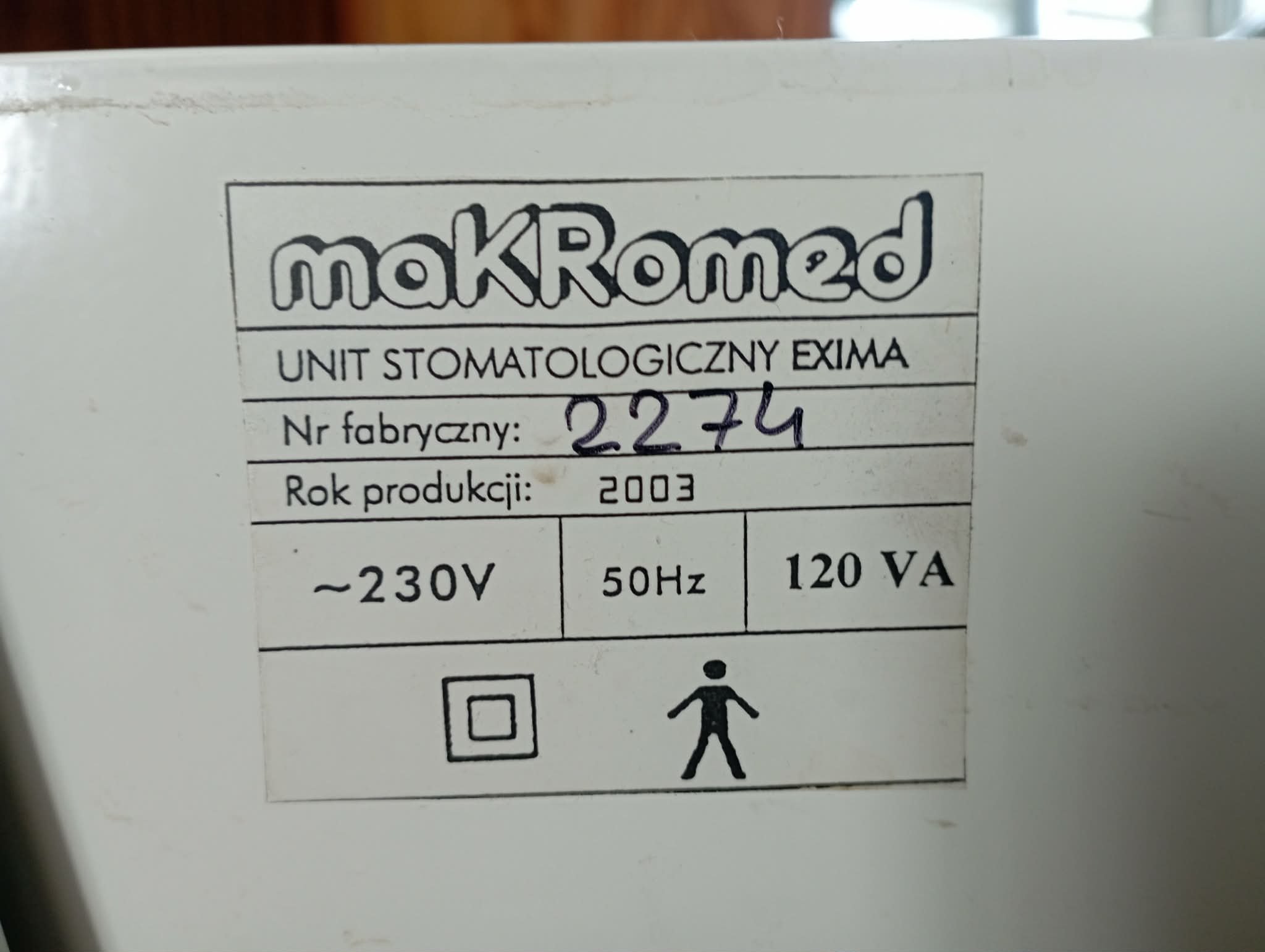 Sprzedam UNIT STOMATOLGICZNY EXIMA maKRomed - stan bardzo dobry
