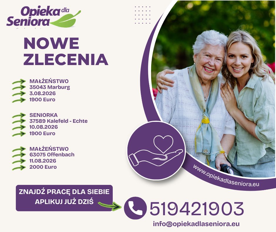 🍃Zlecenie do Seniorki 🏠37589 Kalefeld - Echte 📅Od 10.08.2026