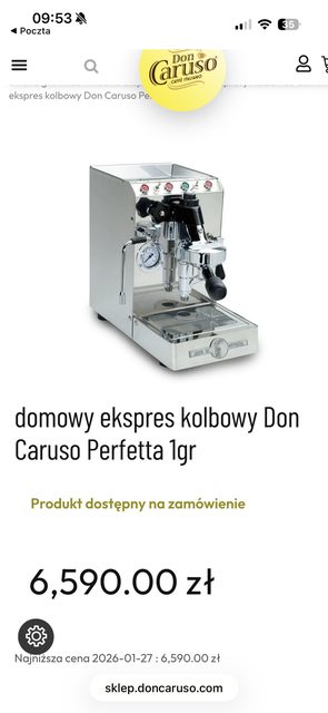 Włoski zestaw domowego baristy: Ekspres kolbowy BFC Perfetta +młynek.