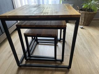Zestaw trzech ław 50/40/30, dąb aristan