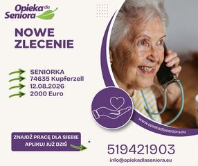 🍃Zlecenie do Seniorki  🏠74635 Kupferzell / Badenia-Wirtembergia