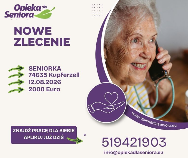 🍃Zlecenie do Seniorki  🏠74635 Kupferzell / Badenia-Wirtembergia