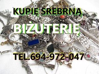 Kupię SREBRNE stare CUKIERNICE,patery,świeczniki,BIŻUTERIĘ oraz ANTYKI kontakt 694972047