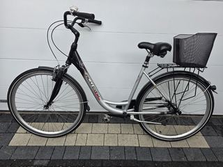 Rower miejski ALU-CITY BIKE-7 biegów SRAM S7,koła 28",rama alu,koszyczek- OKAZJA