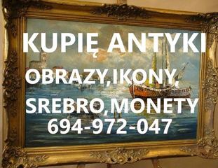 Kupię ANTYKI srebra,MONETY,biżuterię,zegarki,figury,militaria KONTAKT 694972047