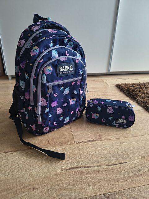 plecak z piórnikiem Back up koty