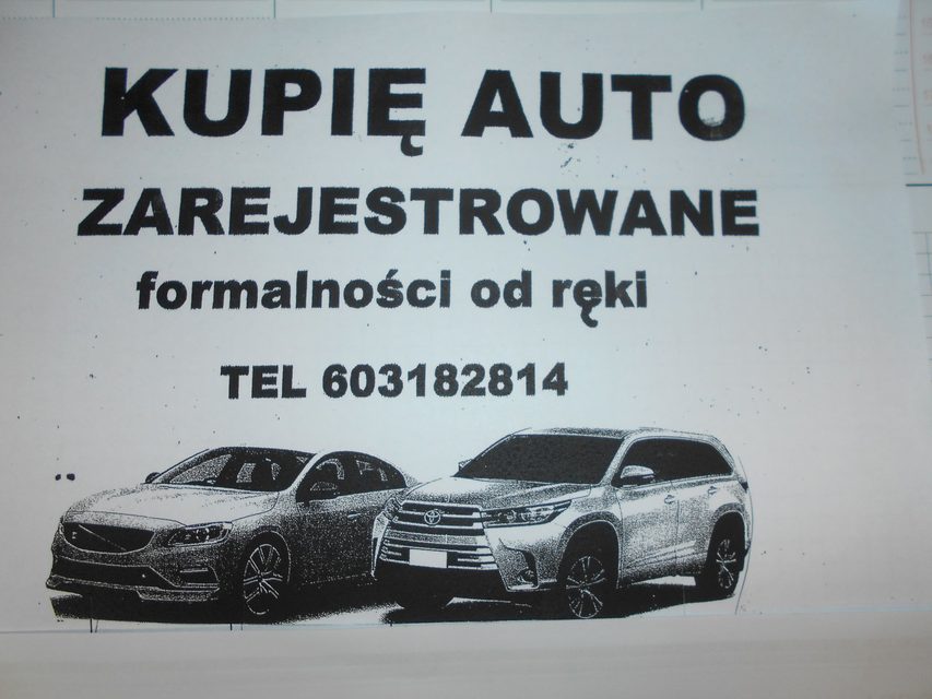 Kupię Samochód zarejestrowany w cenie do 5 tyś
