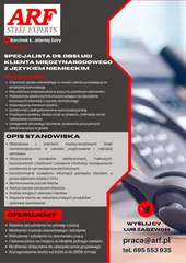 •	Specjalista ds. Obsługi Klienta Międzynarodowego z językiem niemieckim •	Specjalista ds. Kadr i Płac •	Referent ds. Kadr i Płac