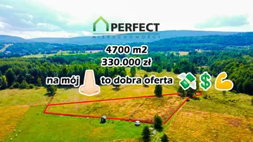 Działka budowlana 4700 m², Mlądz k. Świeradowa