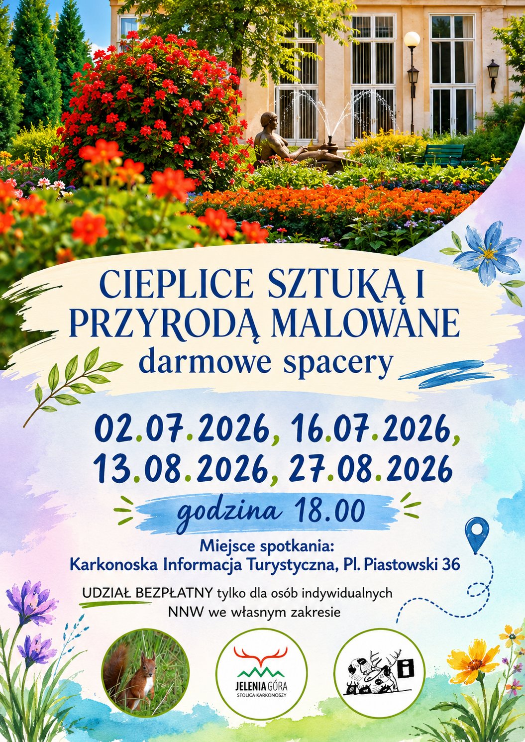 Cieplice sztuką i przyrodą malowanie - darmowe spacery